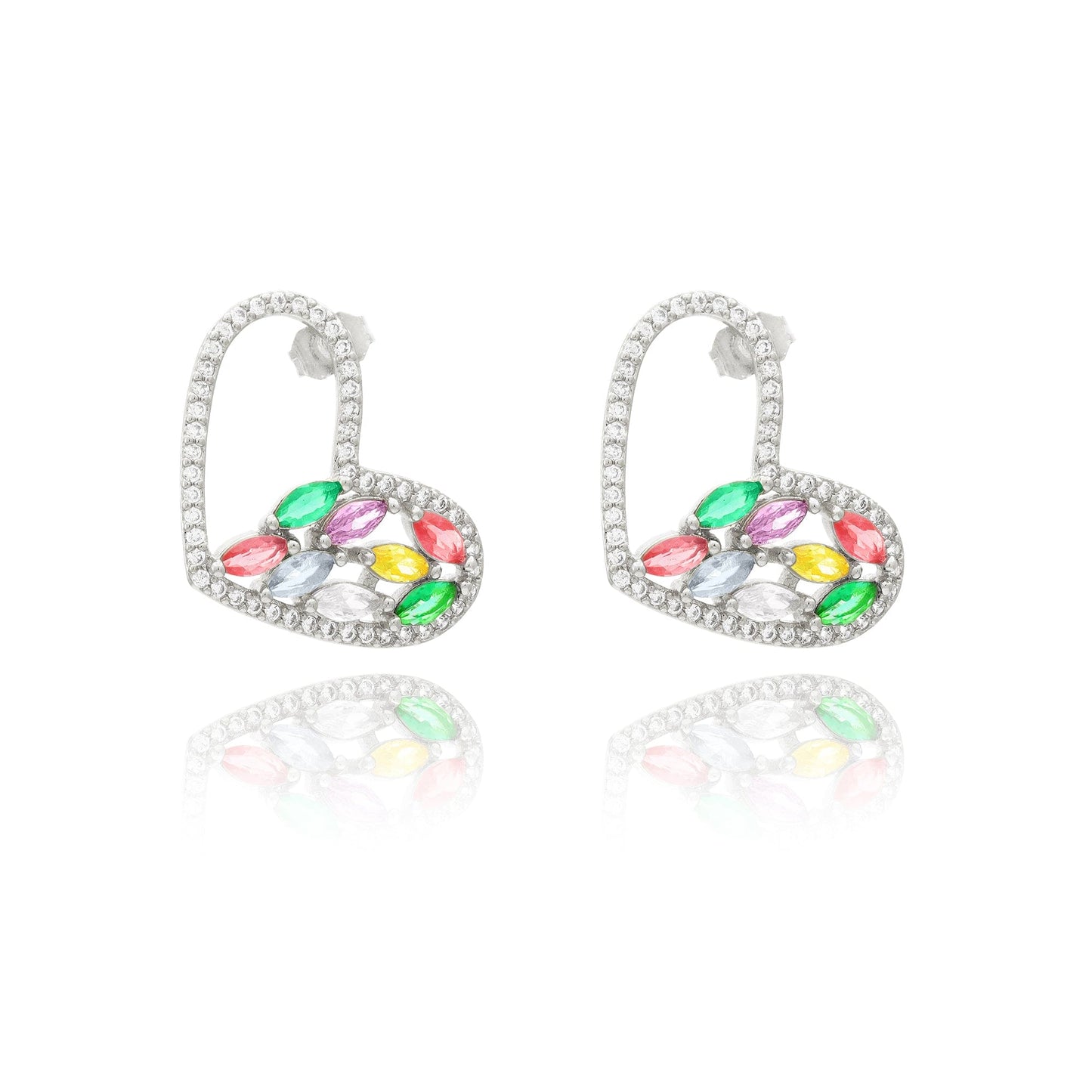 Brinco Coração Charme & Elegância XYE104582 earring