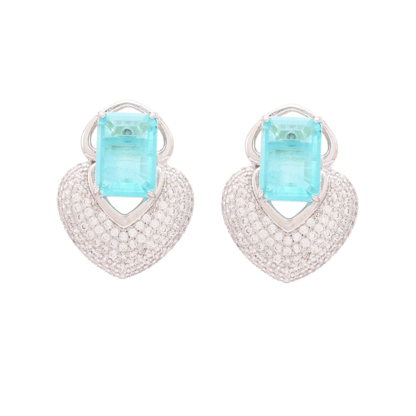 Brinco Cravejado e Fusion Retangular XYS101220