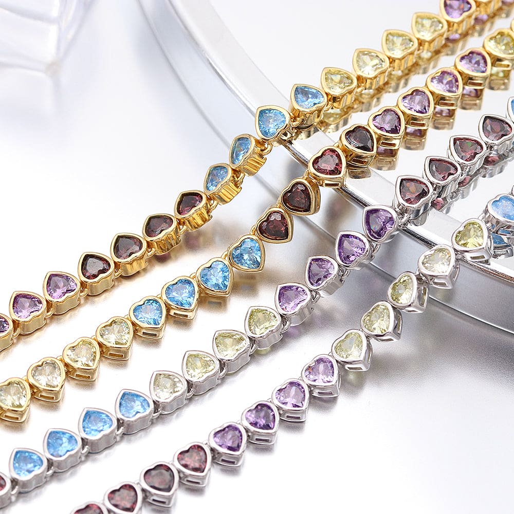 Colar Riviera Coraçao Cravação Inglesa A0054 necklace