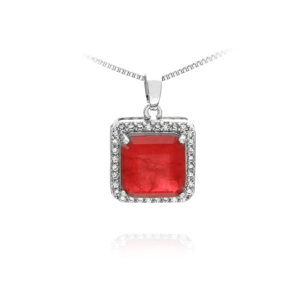 Colar Quadro Fusion Cravejado XYN101018