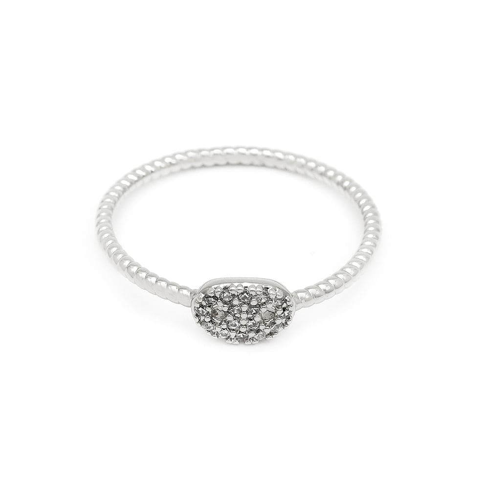 Anel Oval Cravejado XYR103369-1 戒指