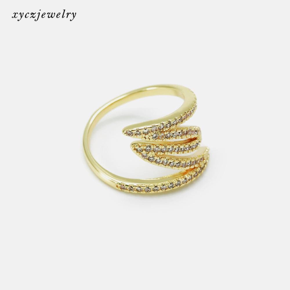 Anel 5 fios cravejados