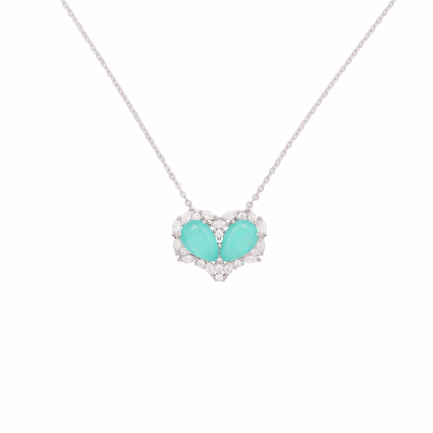 Colar Fusion Gotas com Ziconia Navetes XYS101169 necklace