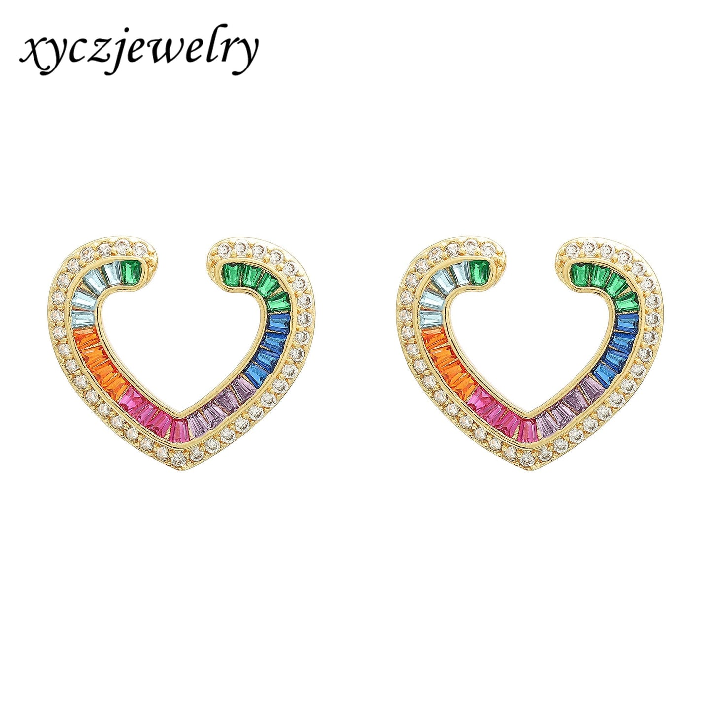 Brinco Coraçao Frontal Charme XYE104446 earring