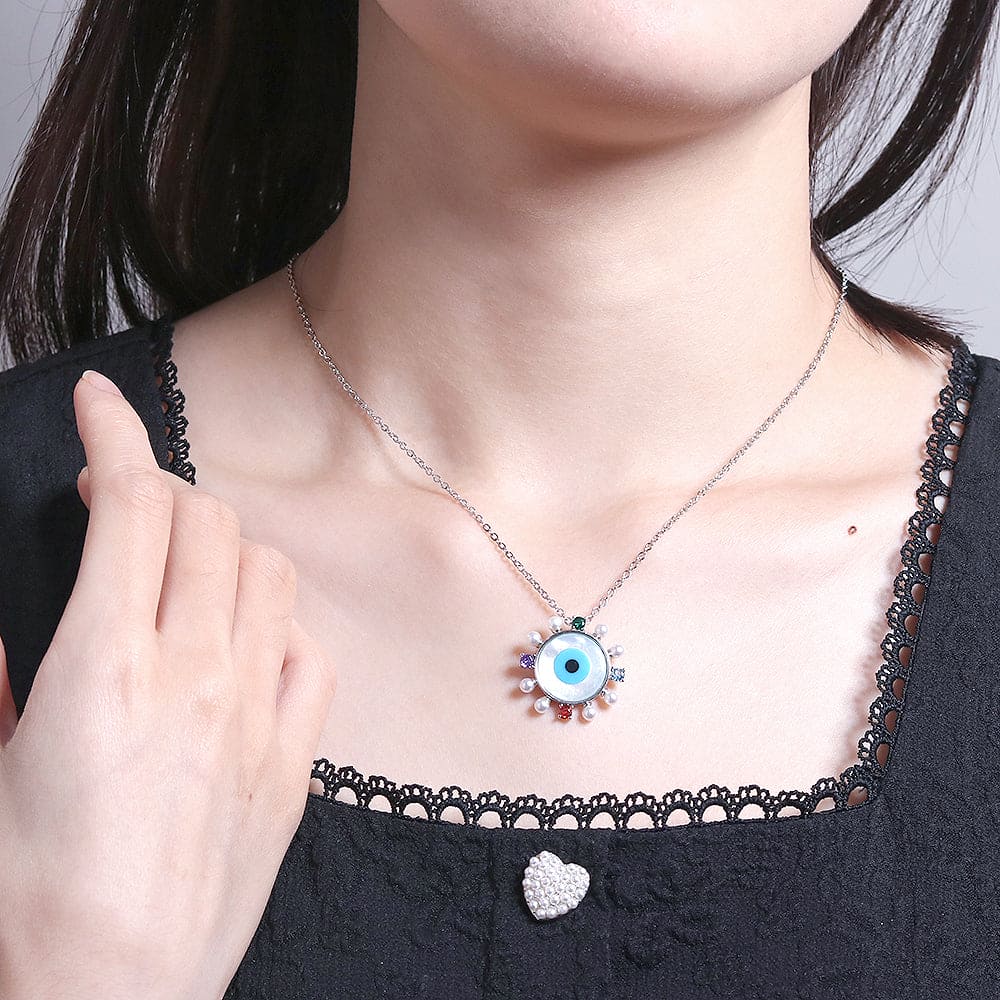 BRUTO - Colar pingente olho grego cores XYN100920