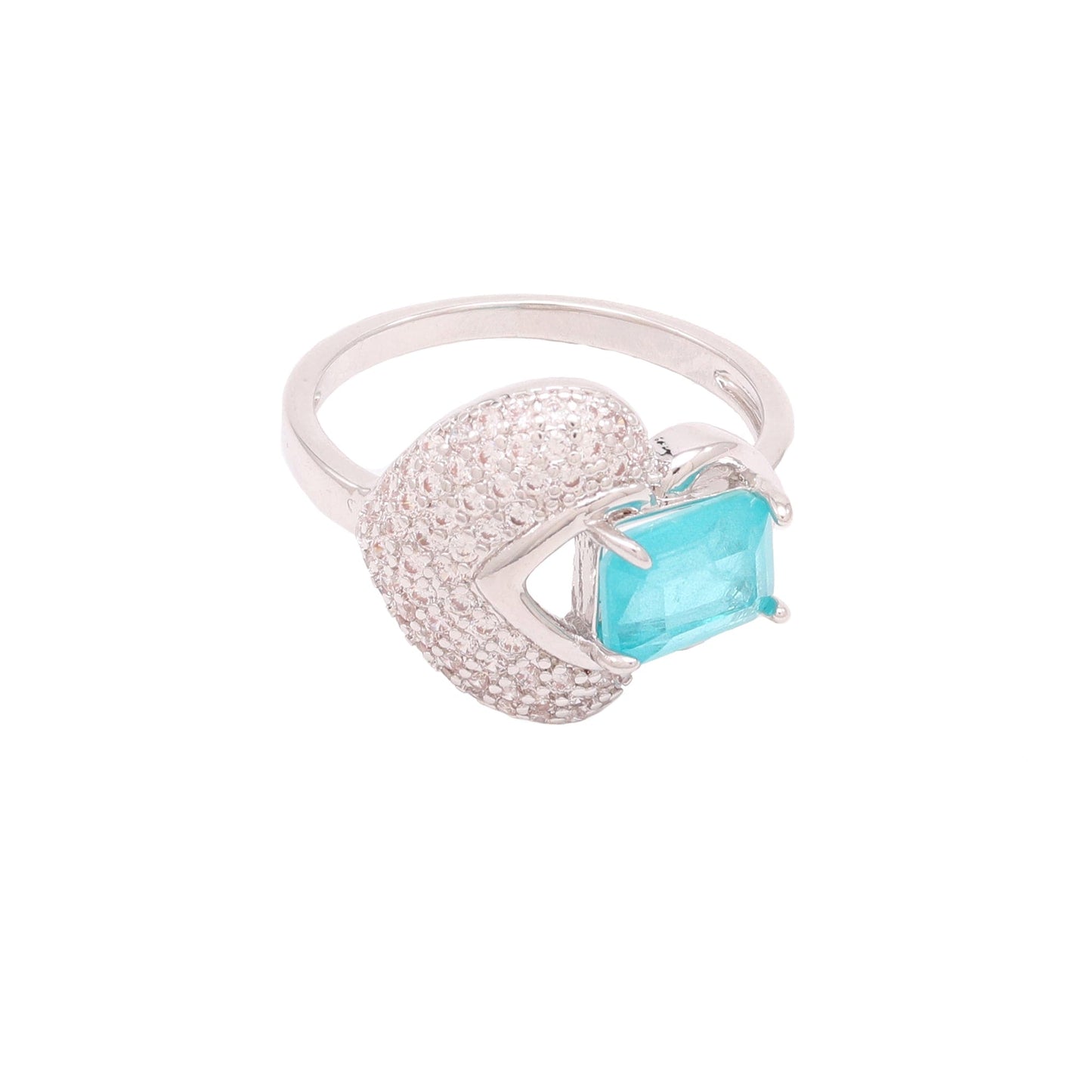 Anel Cravejado e Fusion Retangular XYS101220