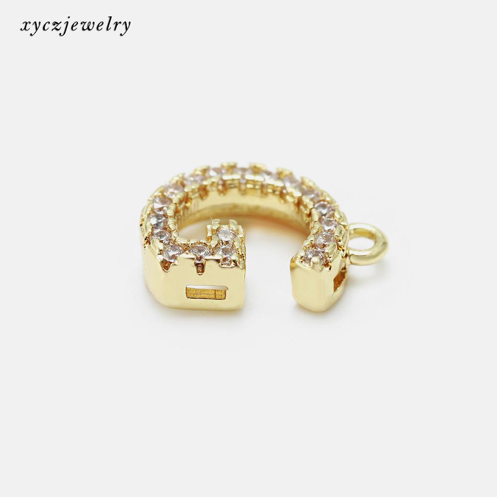 DIY Pingente letras iniciais A a Z cravejado XYEJ100462 VENDIDO SEPARADAMENTE