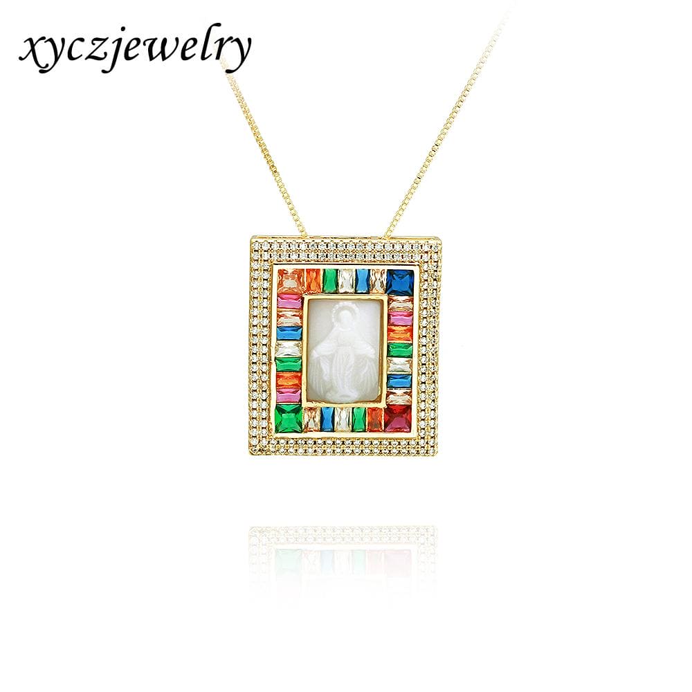 Colar Carrês com Madrepérola Nossa senhora das Graças XYP101128