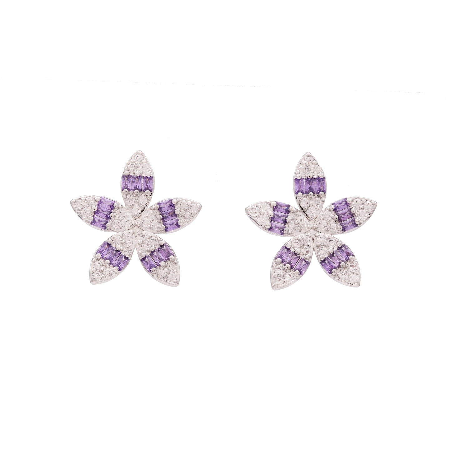 Brinco Flor Frontal XYE104612 Carrê earring