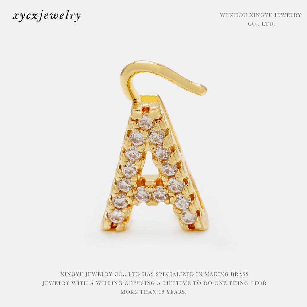 DIY Pingente letra inicial cravejado XYPJ100459 VENDIDO SEPARADAMENTE