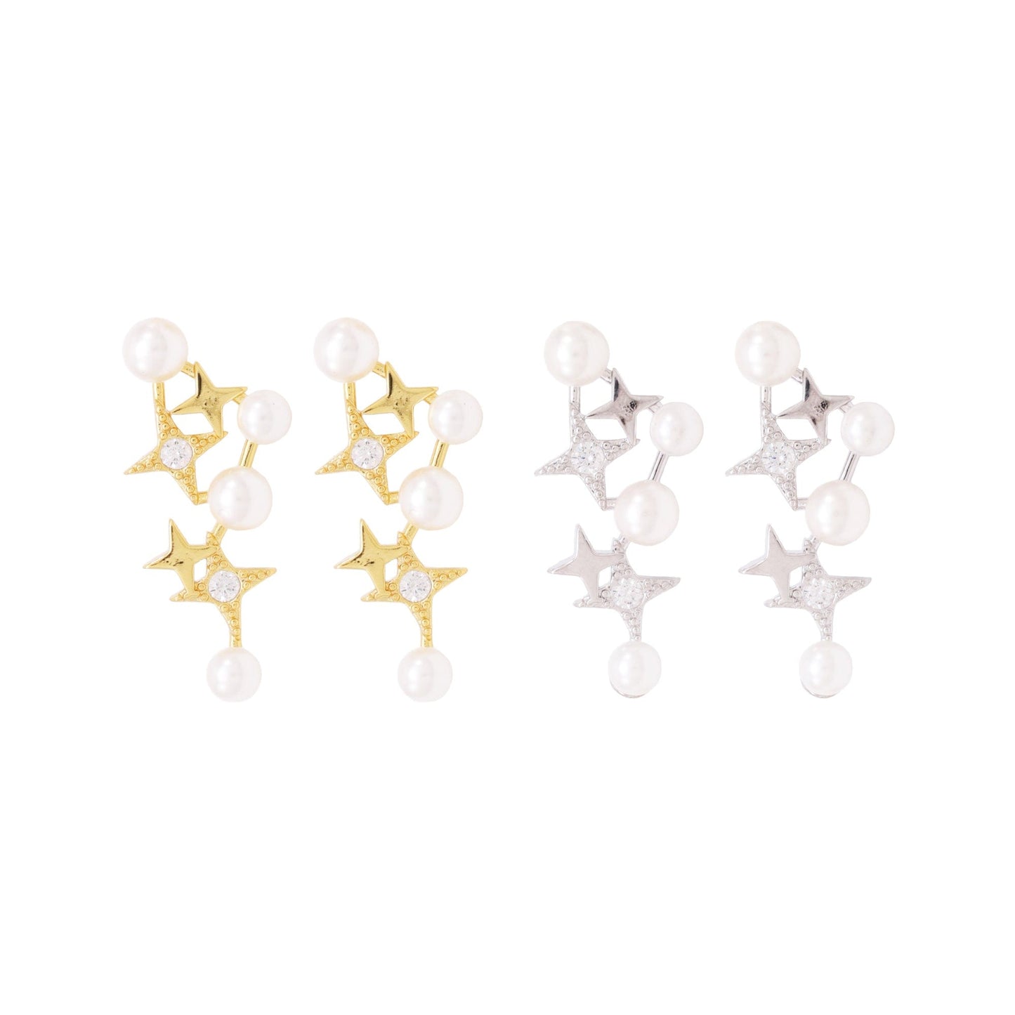 DESC-Brinco Estrela e Pérola XYE104573 earring