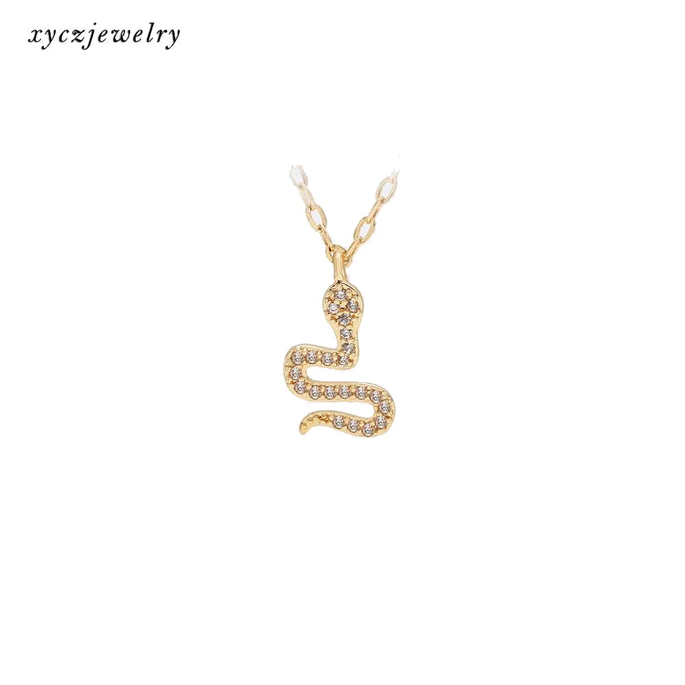 Pingente de serpente cravejado XYE103373 吊坠