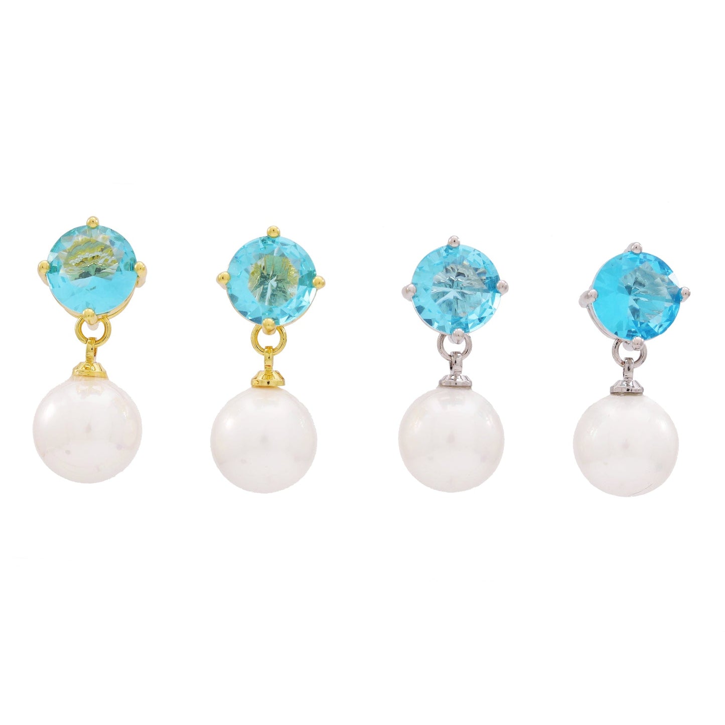 Brinco Zirconia e Perola XYE104588