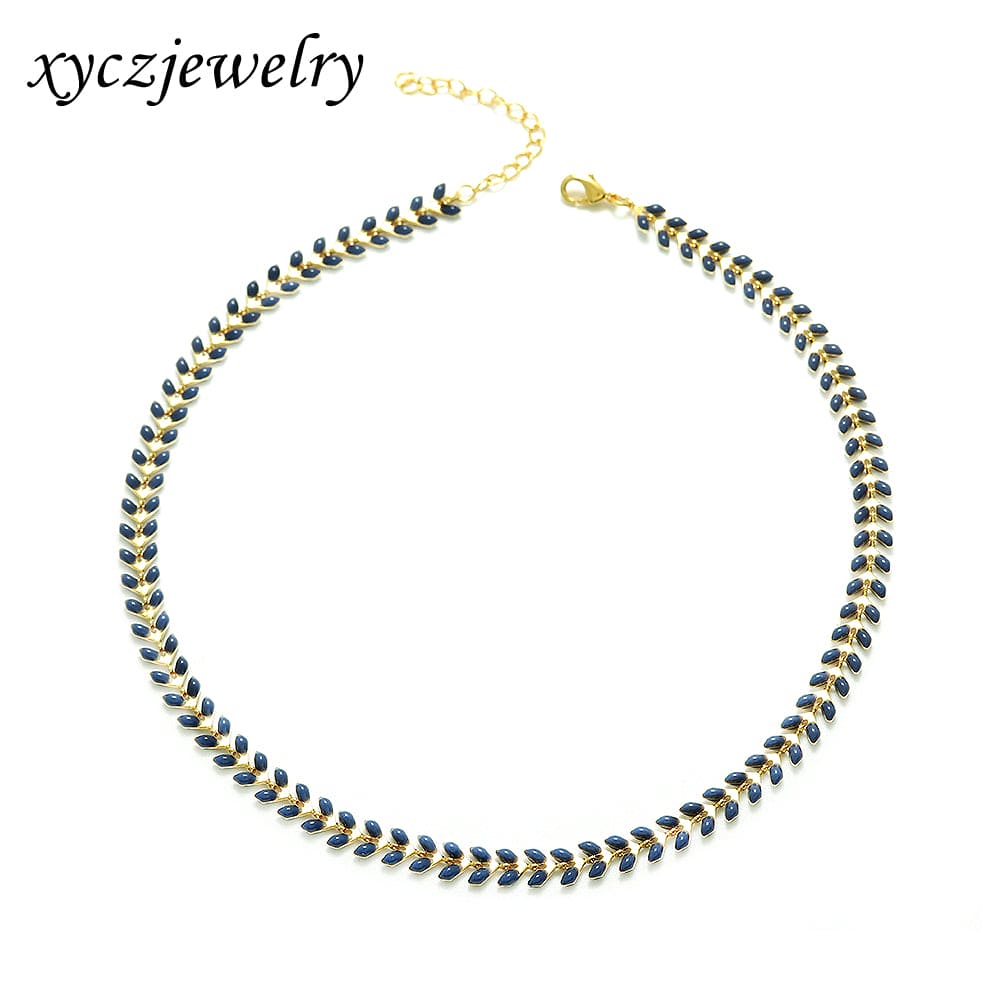 Chocker Folhas Esmaltada XYN101046