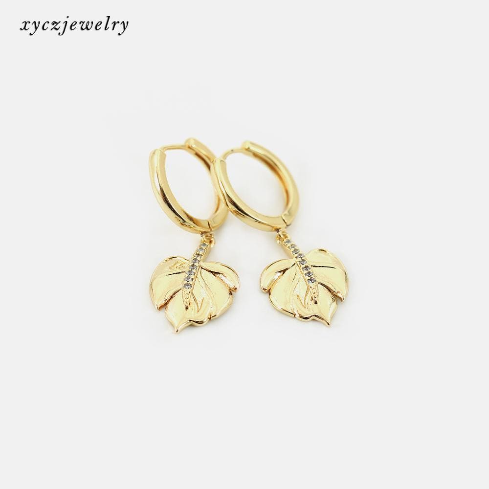 Brinco Argolinha Folha XYE103496