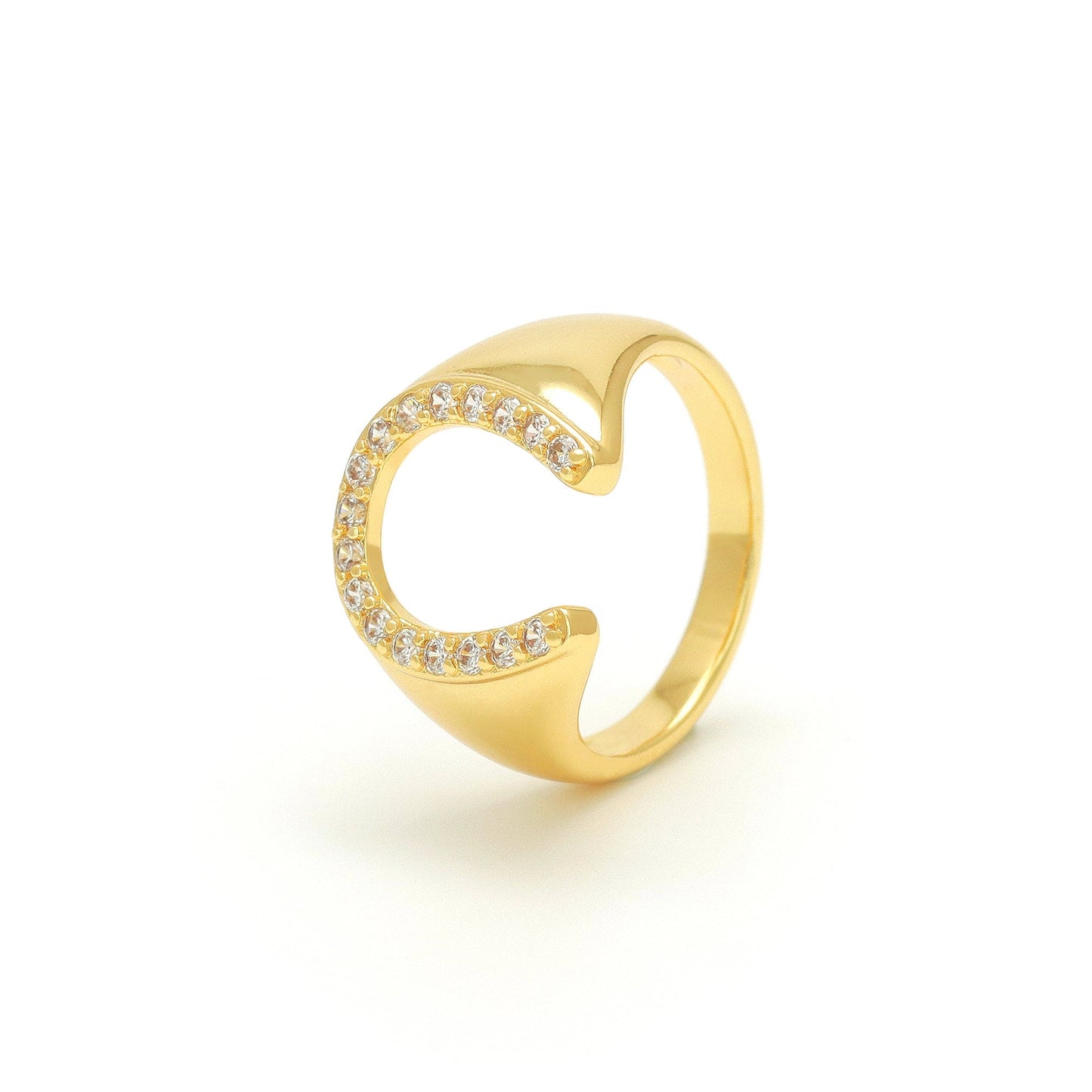 Anel de ferradura cravejada no atacado