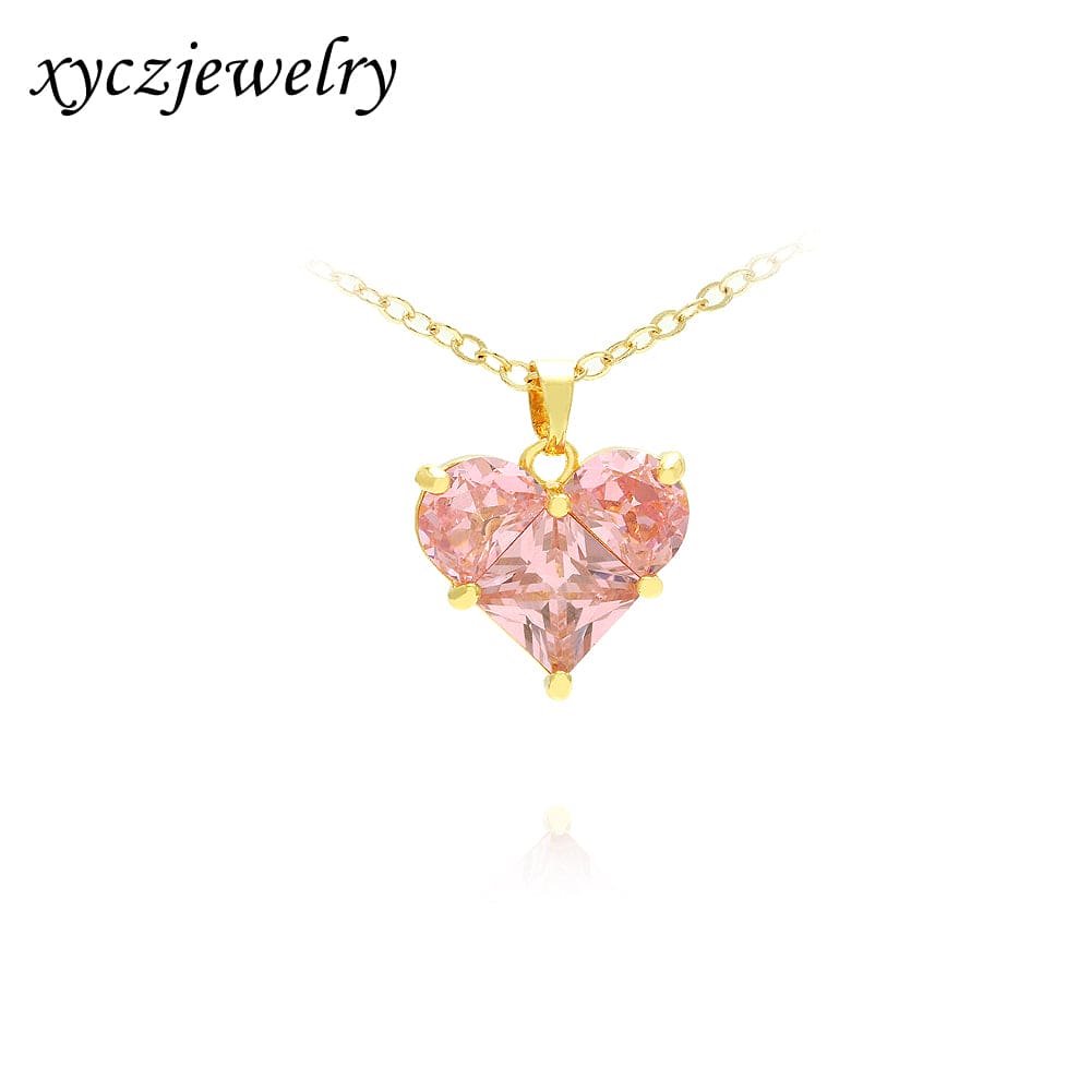 Colar Coração 3 pedras XYN101029