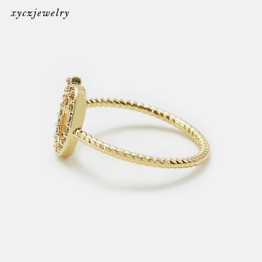 DESC-Anel Trançado Letra XYS100773 (LetterA-P)