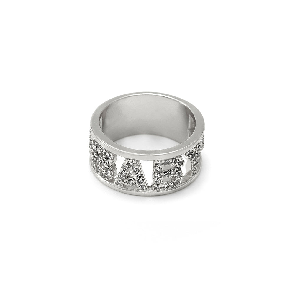 Anel baby cravejado no atacado