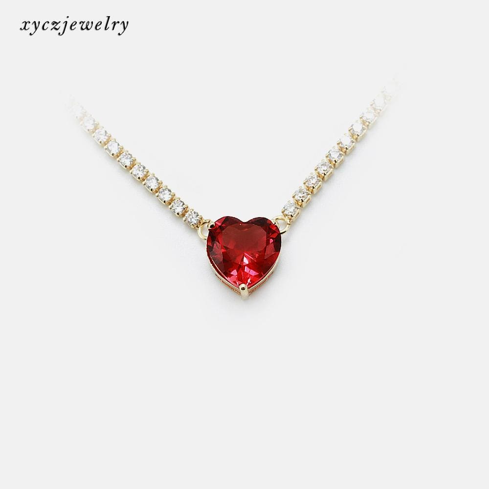 Colar Pedras com Coração colorido XYP101718