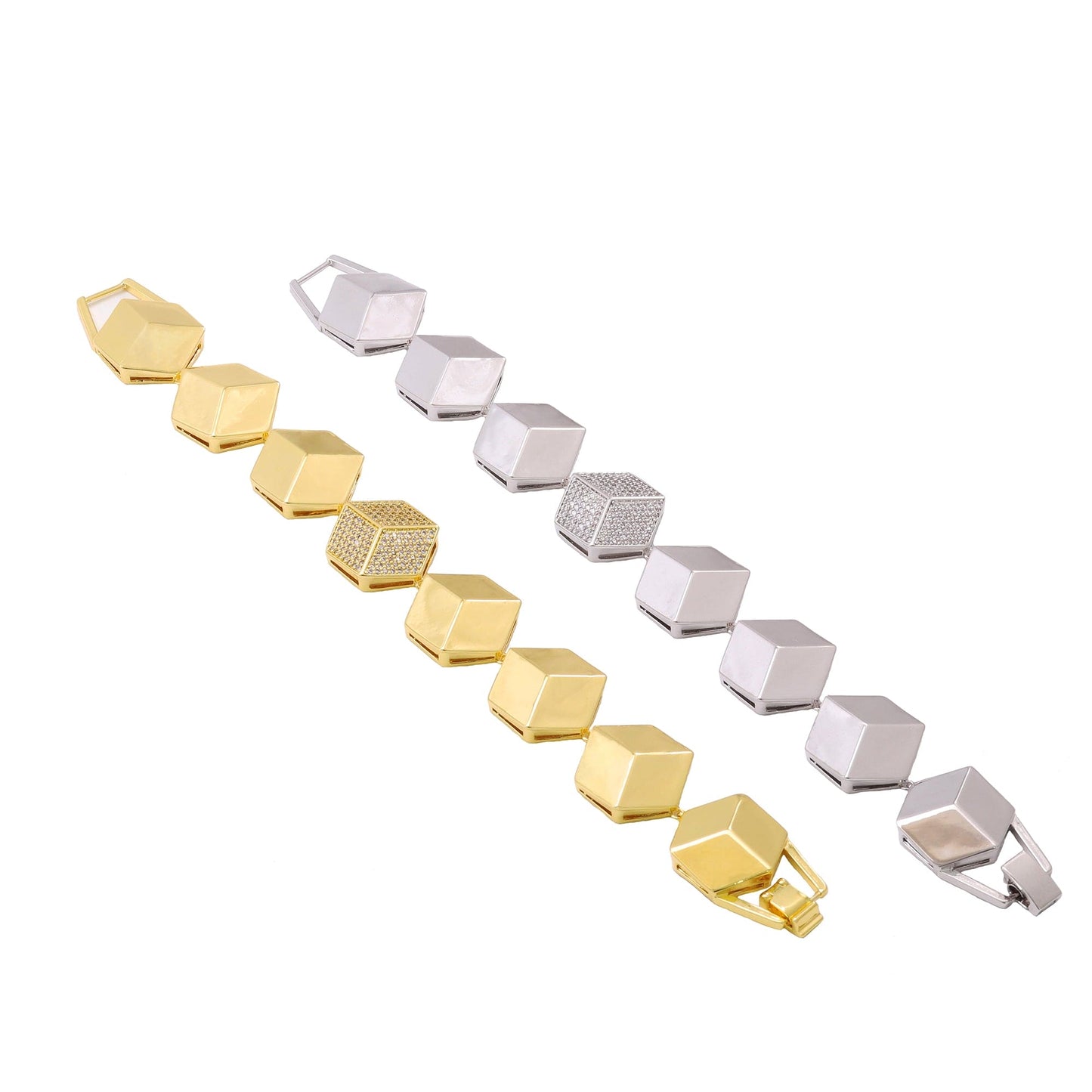 Pulseira Hexágono Luxo - XYH100902