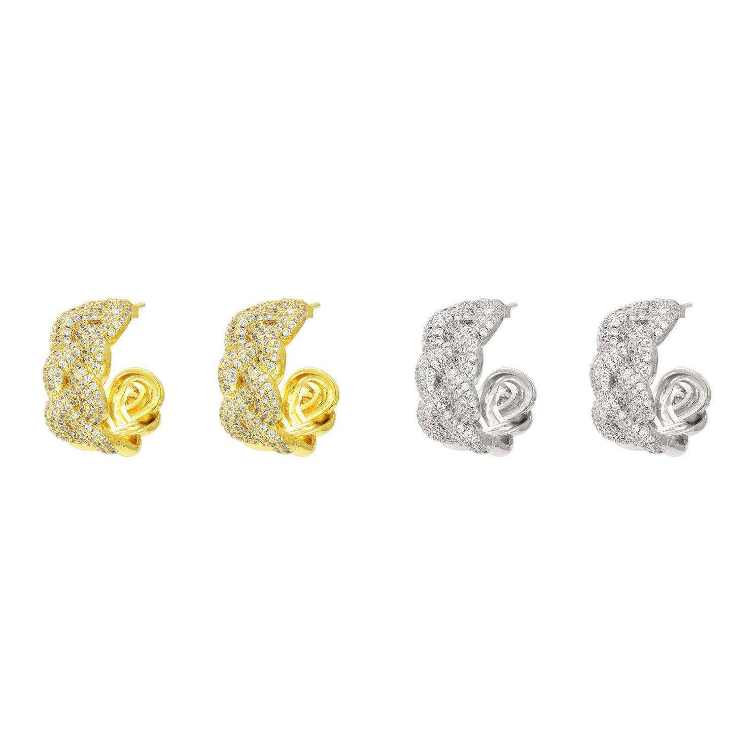 DESC- Meia Argola Trança XYE103230 earring