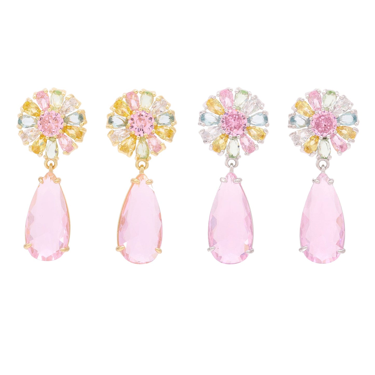 Brinco Flor e Gotas XYS101187