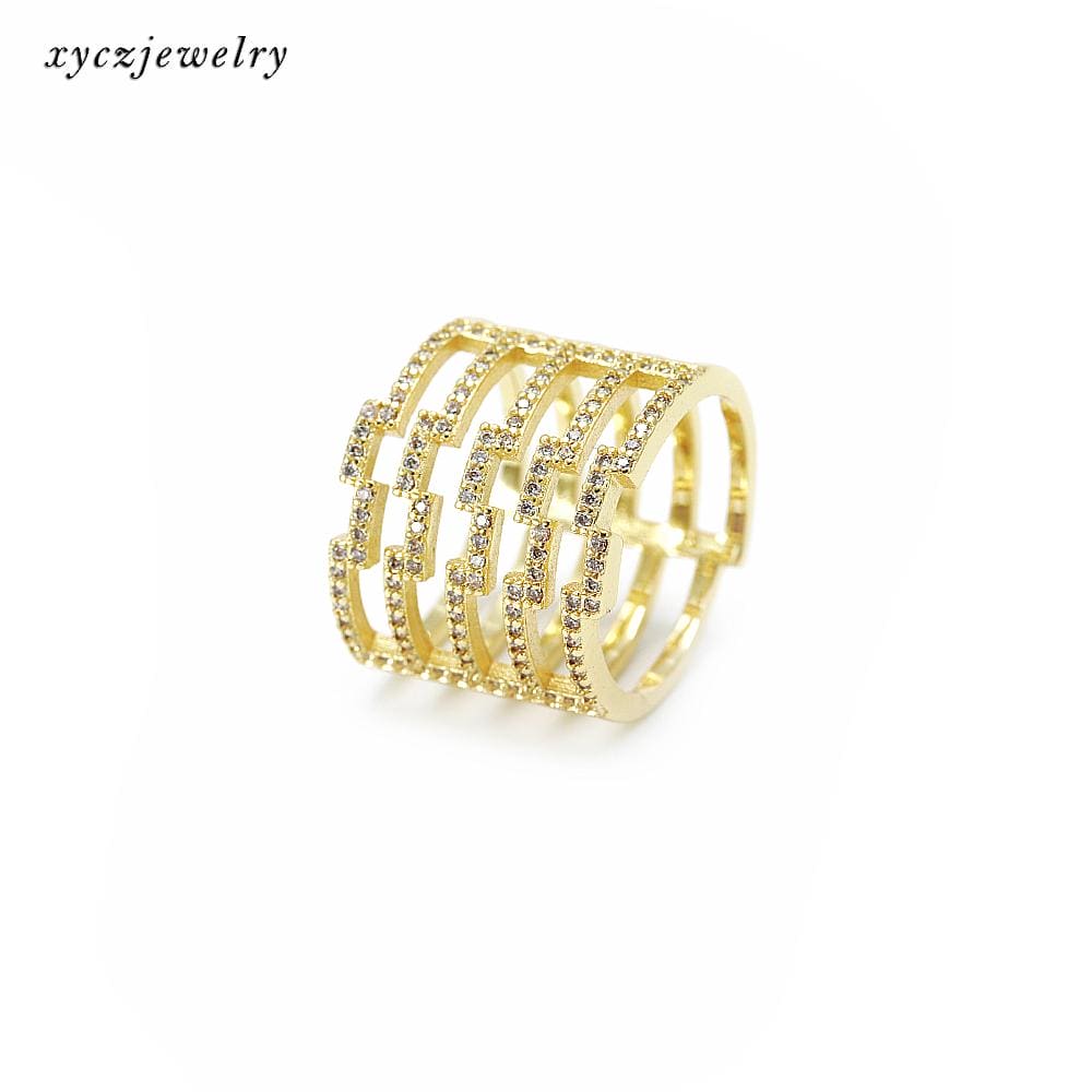 Anel 5 fios de zircônia no atacado