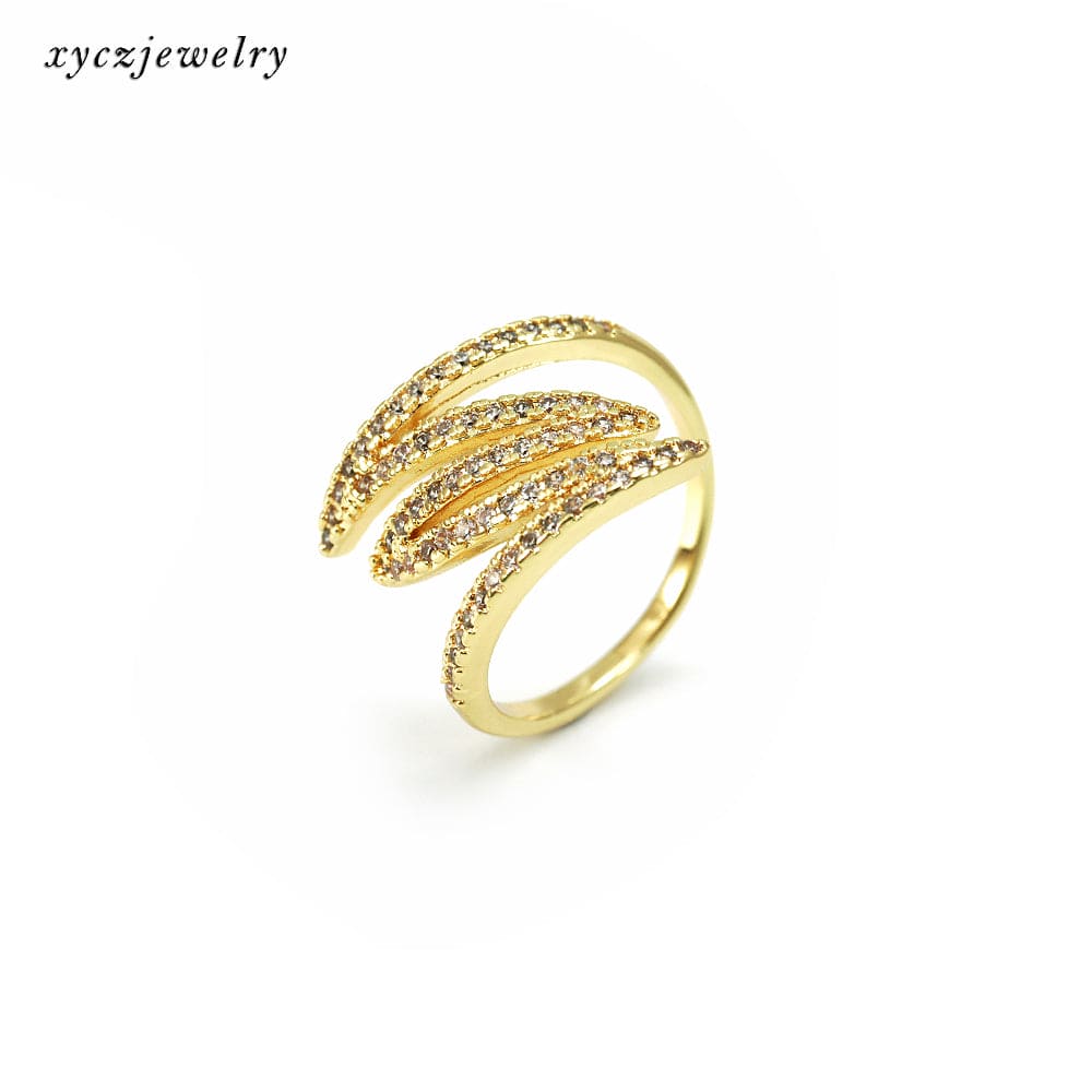 Anel 5 fios cravejados