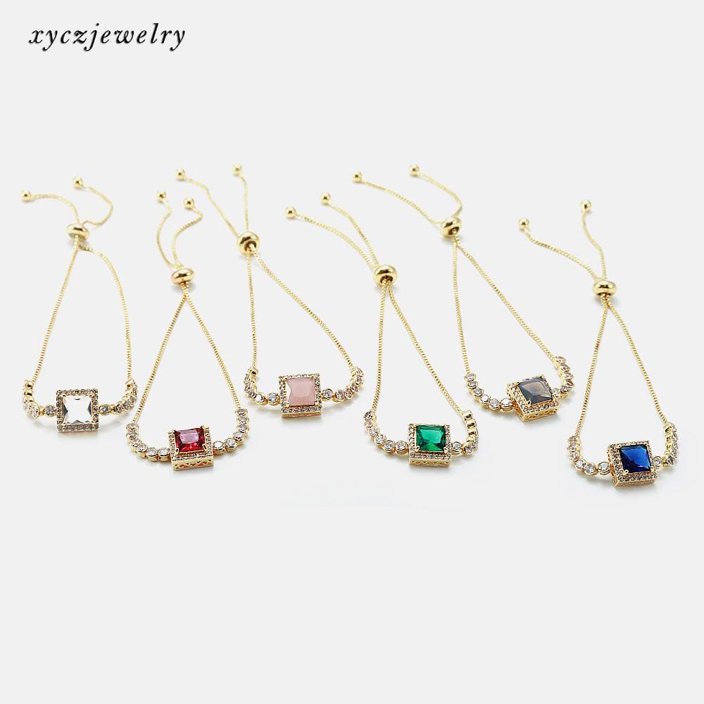 Pulseira Delicada Quadrado Lapidado XYS100382手链