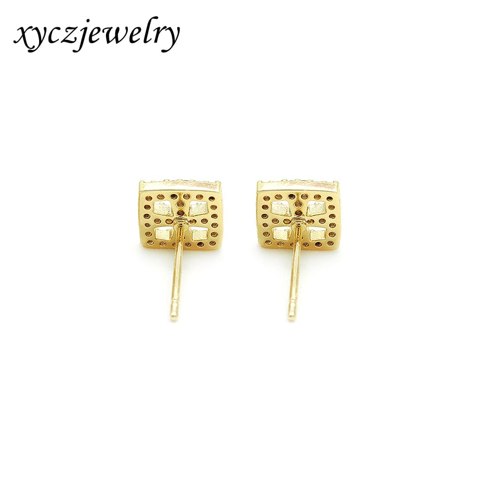 Brinco Quadrado Flor XYE104229 耳环earrings