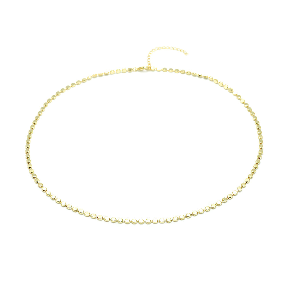 Colar bolinhas achatadas