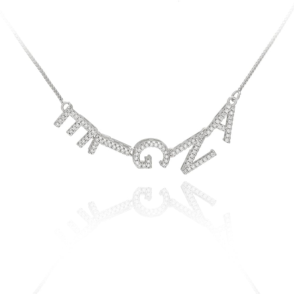 Colar letras DIY ANGLE cravejado XYN101003