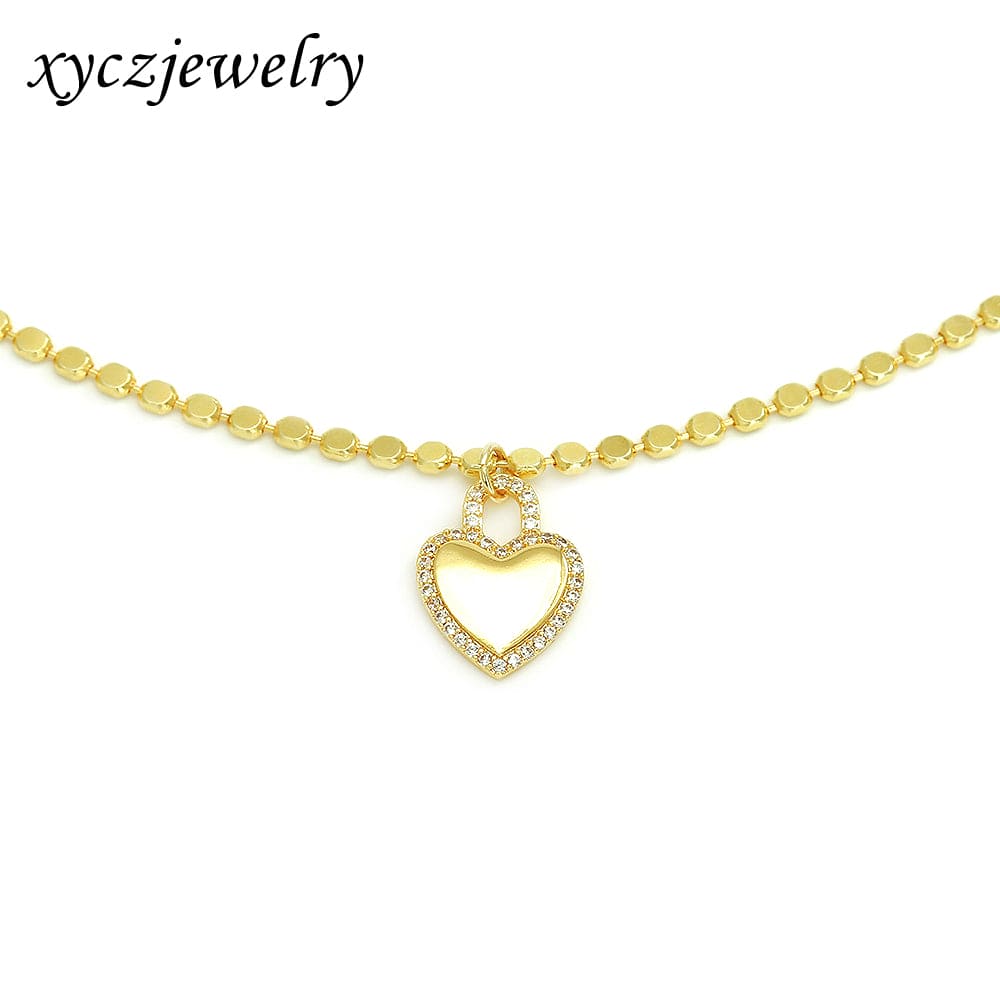 Colar Coração Cadeado XYN101041