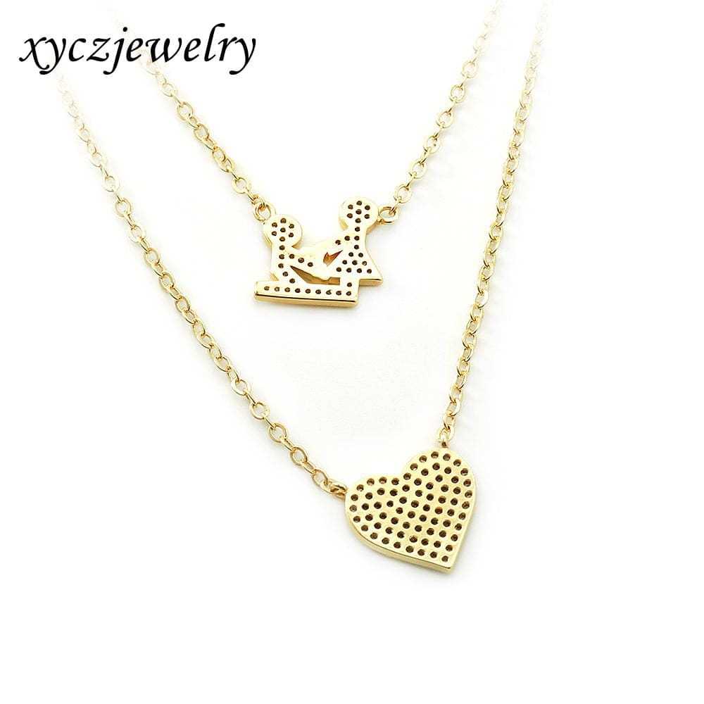 Colar Duplo Ternura Coração XYN100977