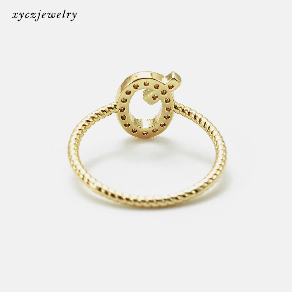 DESC-Anel Trançado Letra XYS100773 (LetterA-P)