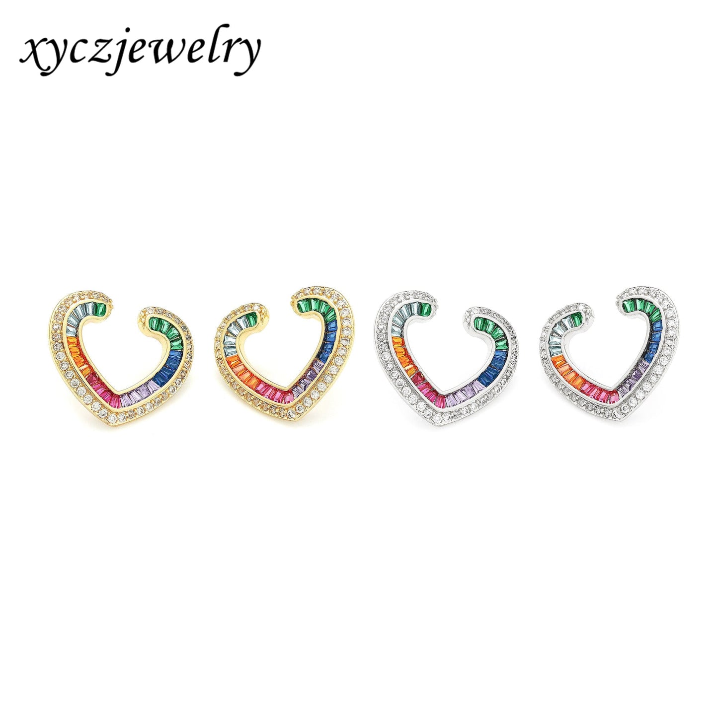 Brinco Coraçao Frontal Charme XYE104446 earring