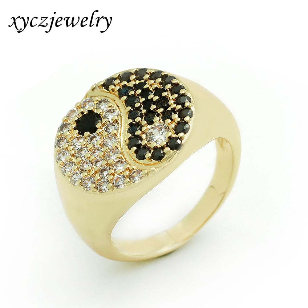 Anel Yin Yang Cravejado XYR103372