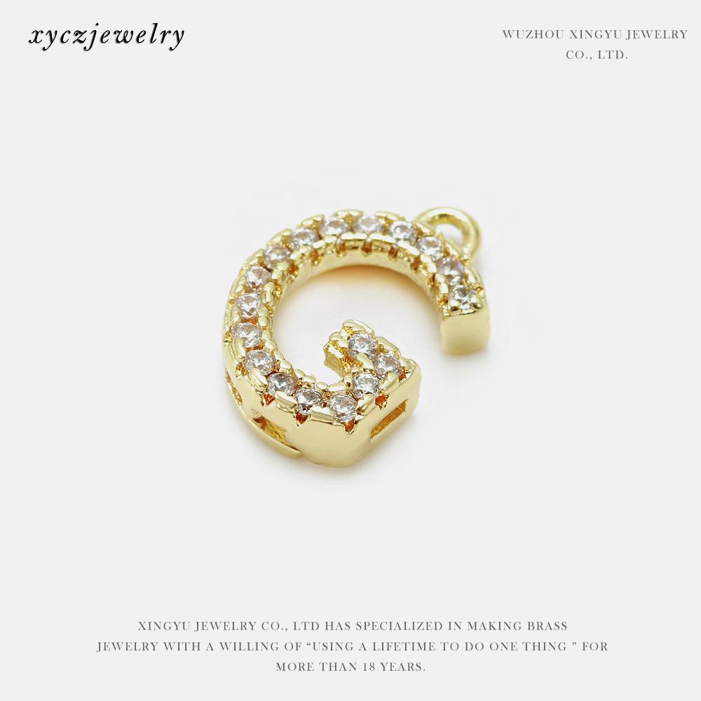 DIY Pingente letras iniciais A a Z cravejado XYEJ100462 VENDIDO SEPARADAMENTE