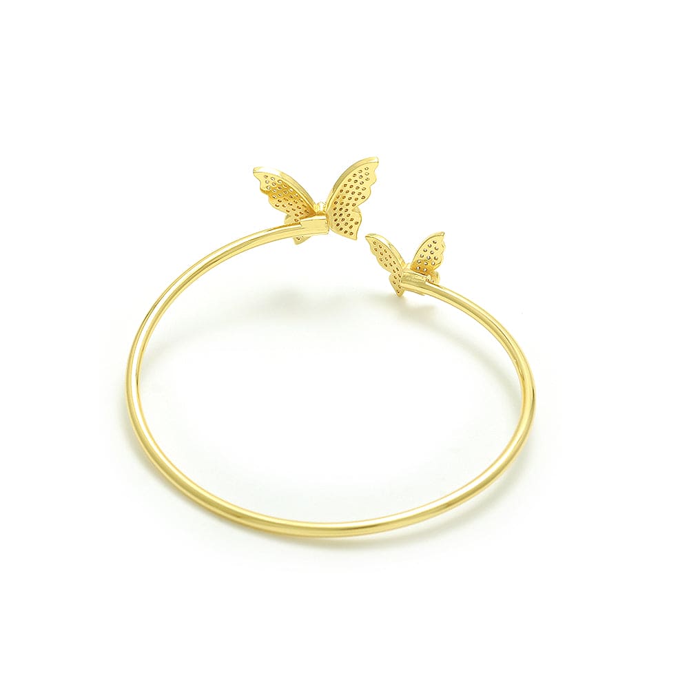 Bracelete liso com borboleta na extremidade XYH100803 手镯