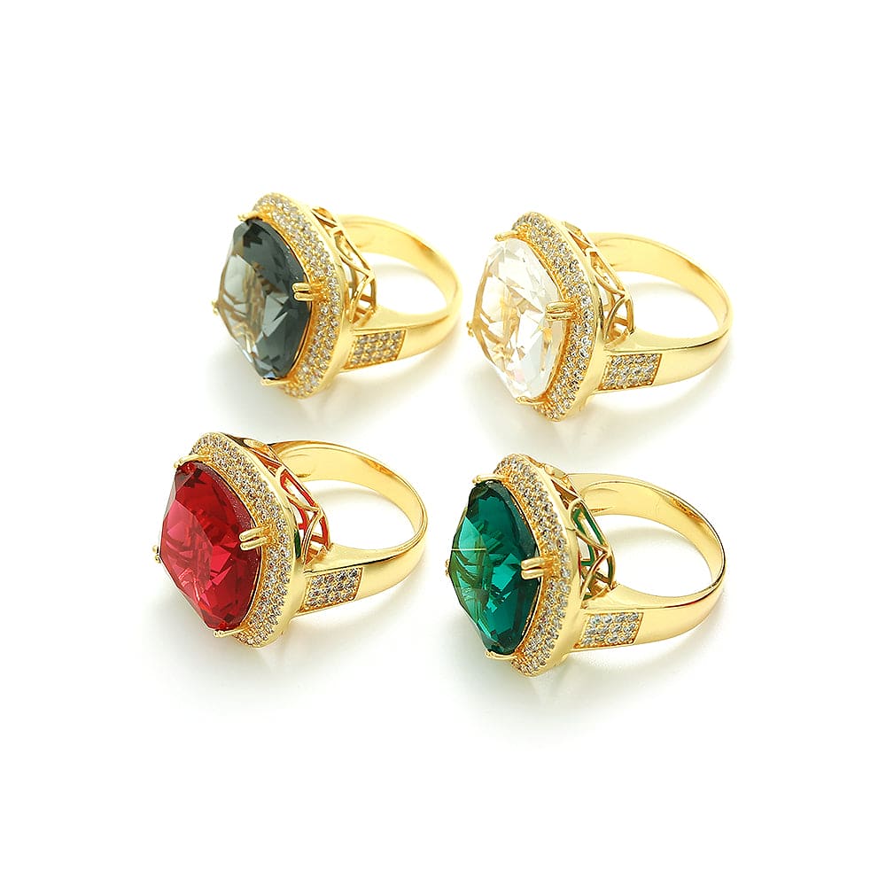 Anel Quadrado Rainha XYR101537 ring