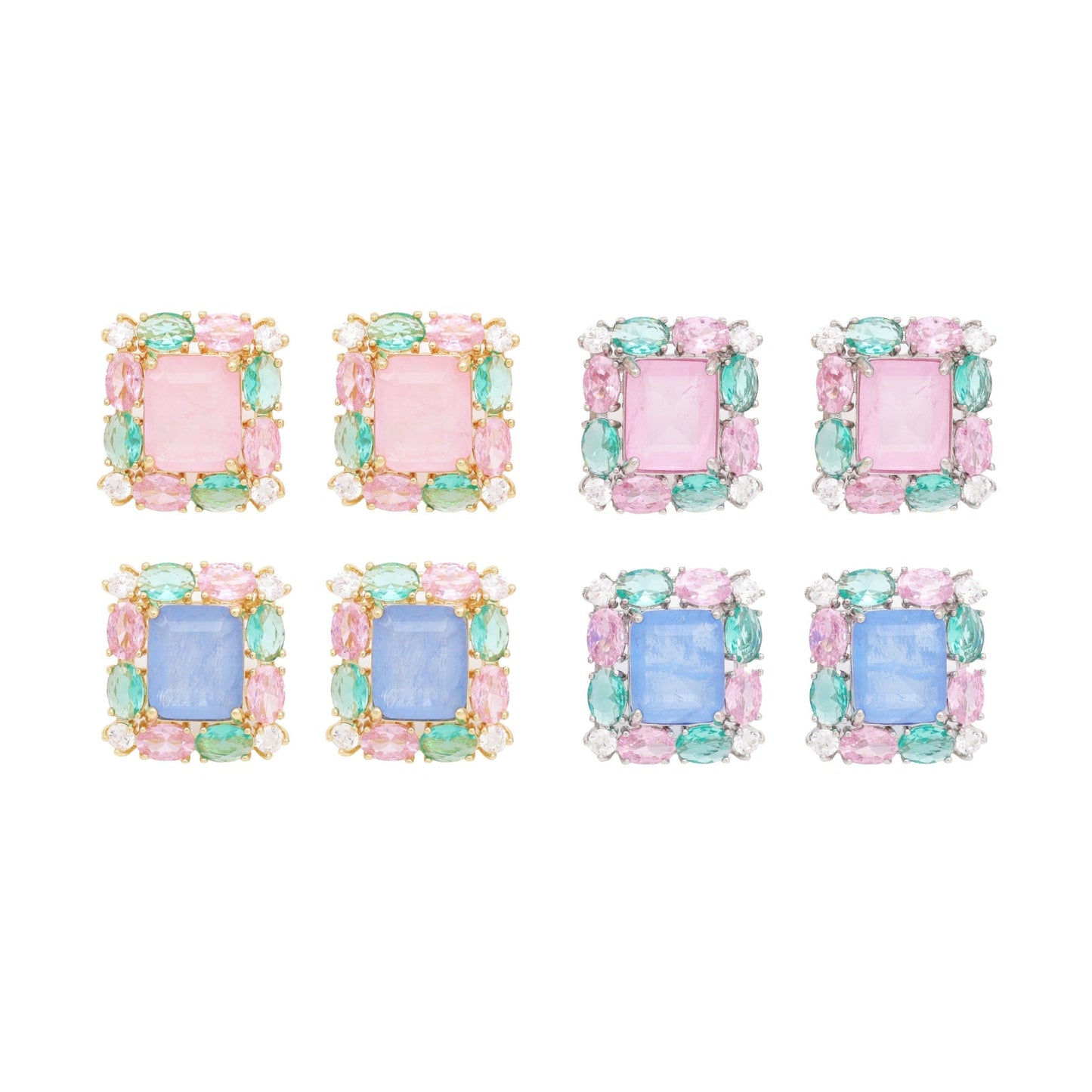 DESC- Brinco Fusion Quadrado Frontal XYE104563 earring