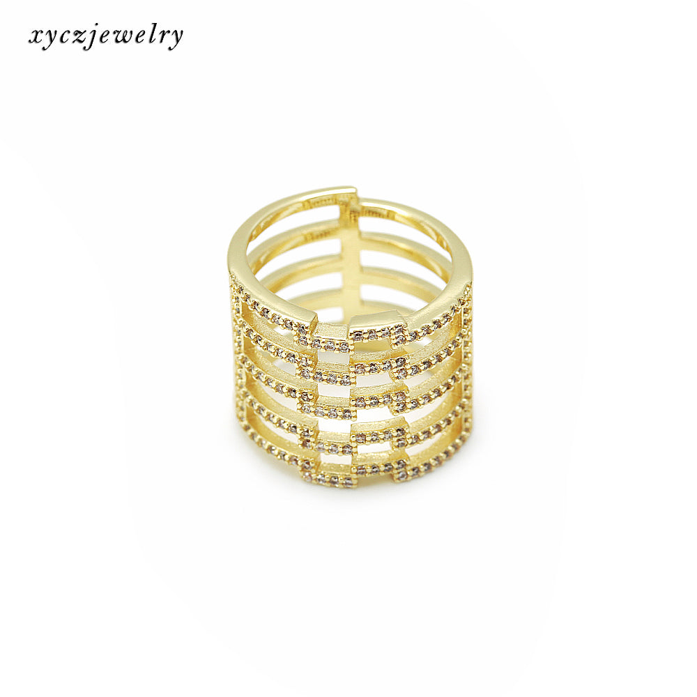 Anel 5 fios de zircônia no atacado