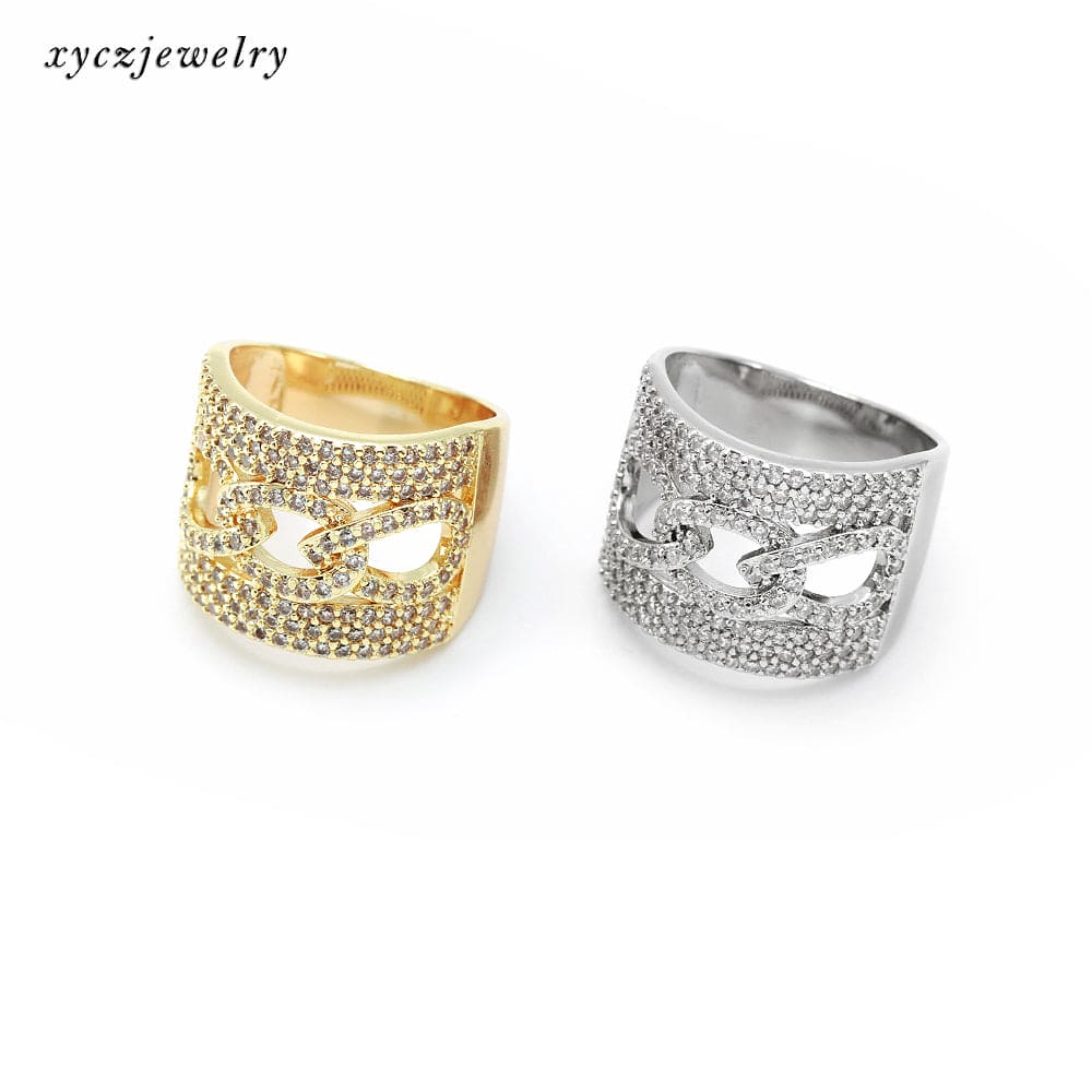 Anel elos vazados no atacado