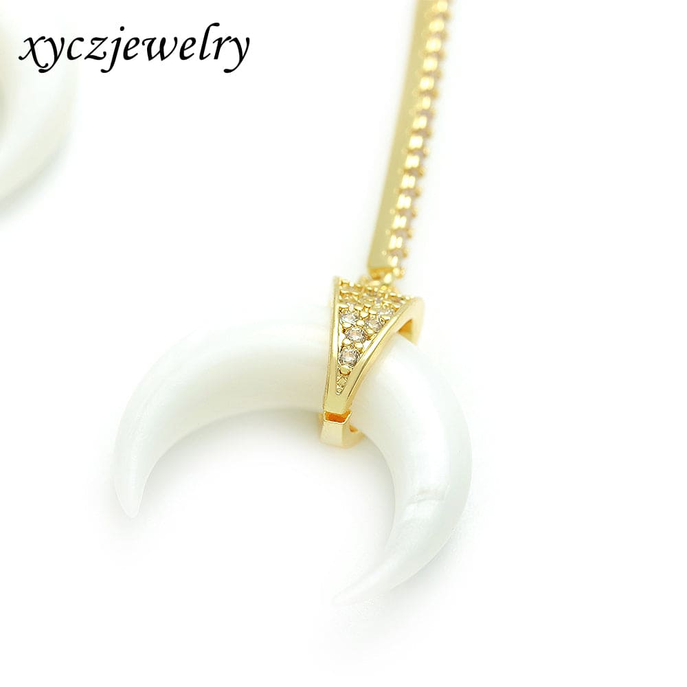 Brinco Seta Zircônia e Madrepérola XYE104255 earring