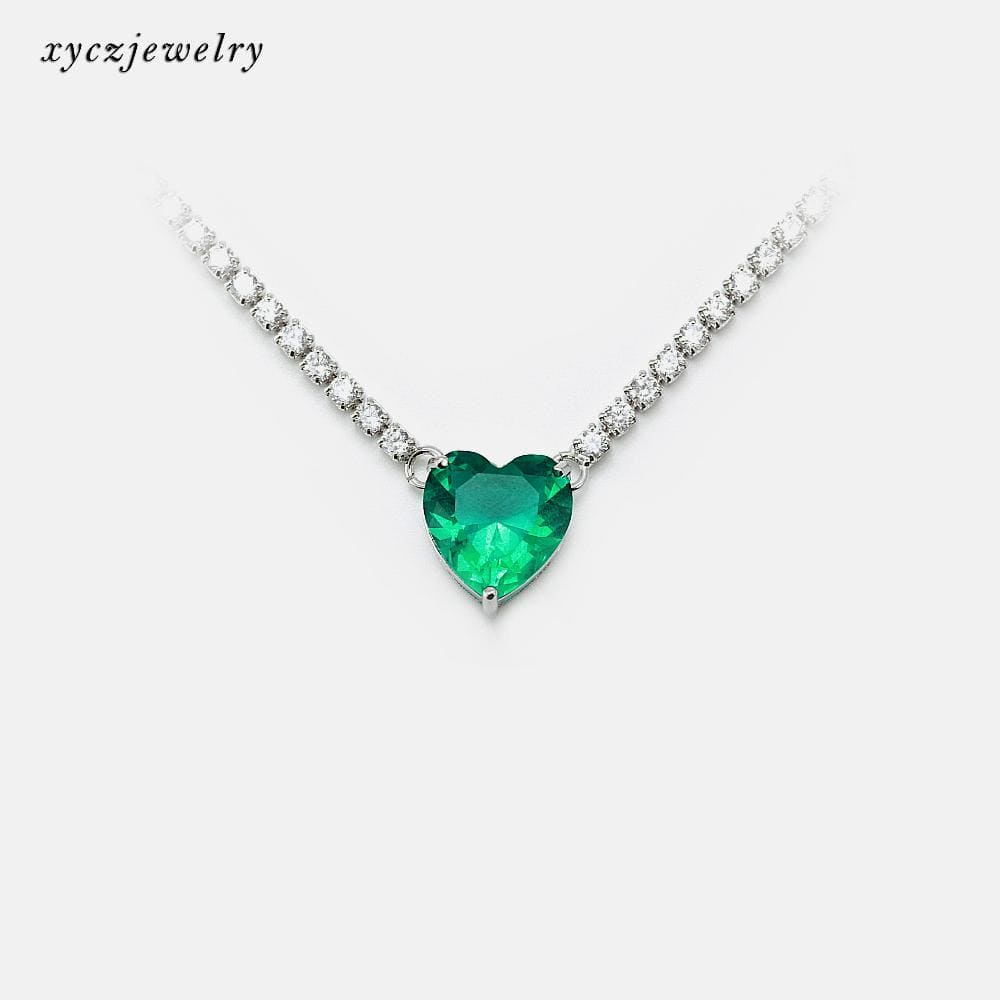 Colar Pedras com Coração colorido XYP101718