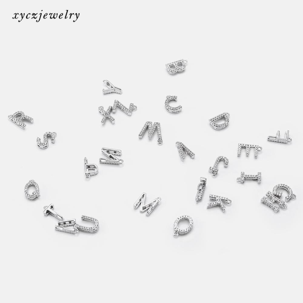 DIY Pingente letras iniciais A a Z cravejado XYEJ100462 VENDIDO SEPARADAMENTE