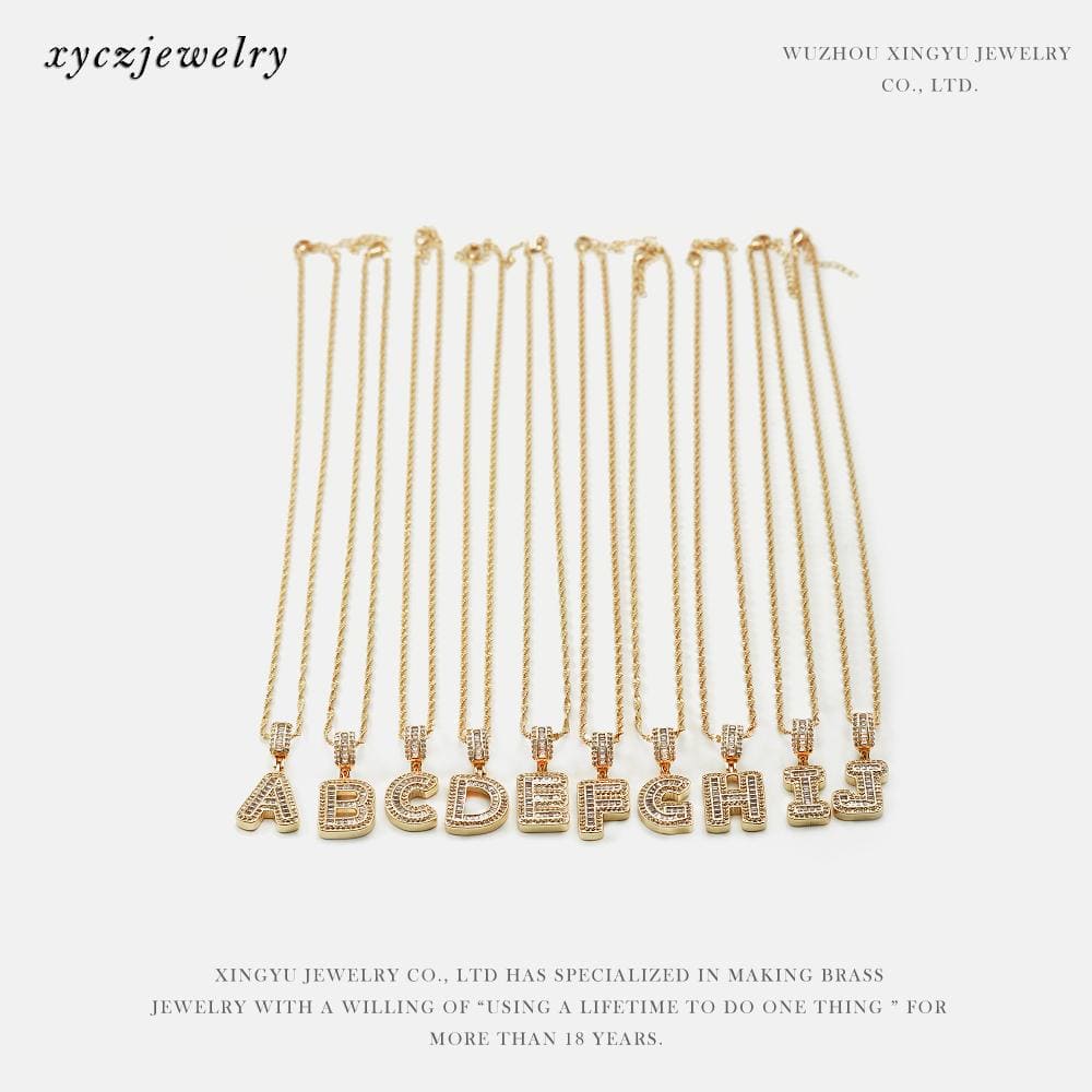 Colar Letras Grandes XYP101703 吊坠+链条