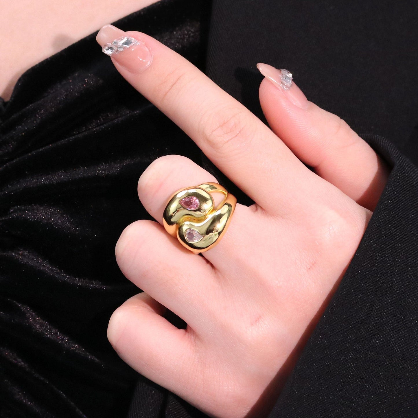 Anel Gotas Luxo XYR103543-1-ring