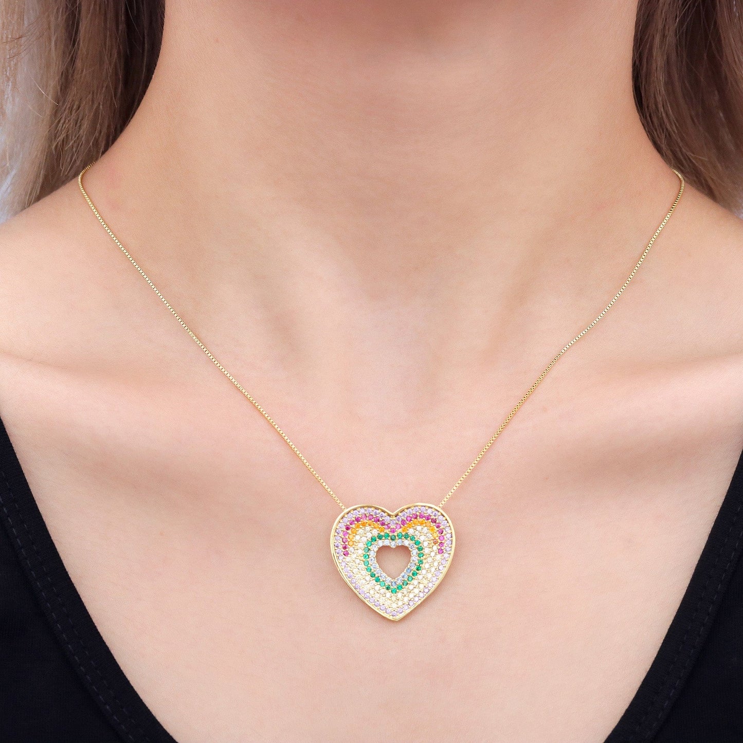 Colar Coração Luxo XYS101128